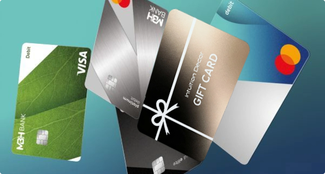 Gift cards from several payment providers