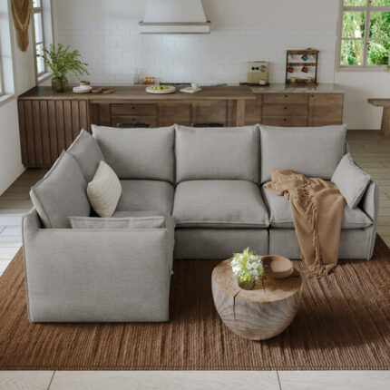 Apex Modular 4-Piece Closed Sectional Corner Couch